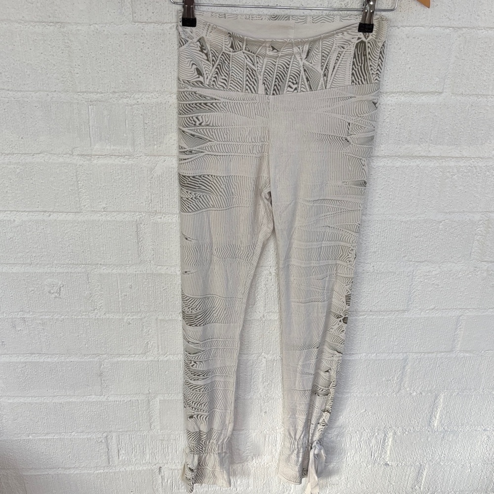 Psylo Streetwear Stylish Patterned White Gray Legging sz XS